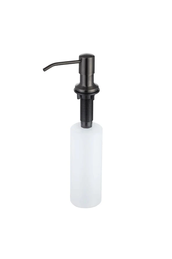 Ankastre Sıvı Sabunluk Antrasit Mutfak Eviye Ve Banyo Lavabo Uyumlu Ithal 7 Yıl Garantili 500ml - 6