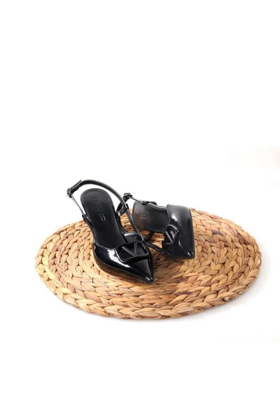 Bono 02802 Kadın Stiletto Arkası Açık Ayakkabı - 5