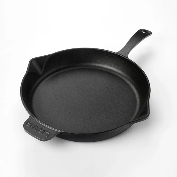 Lava Döküm Yuvarlak Kızartma Tavası Döküm Demir Yekpare Saplı 34cm - 3