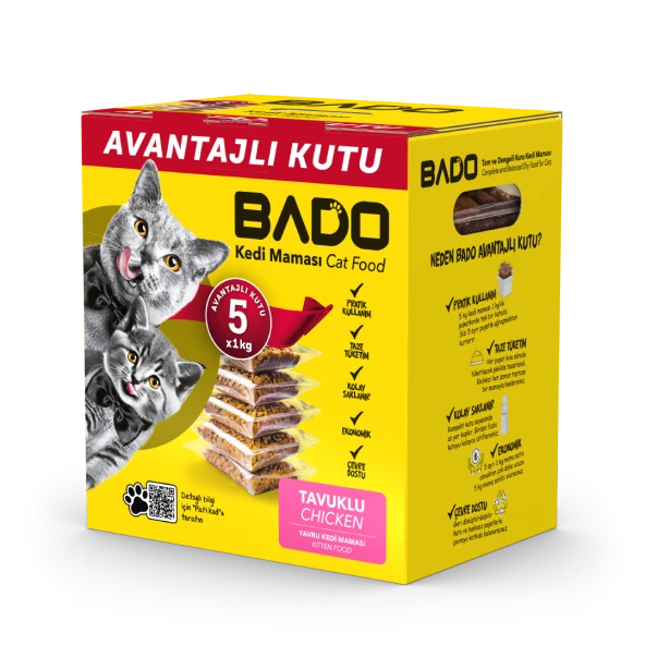 Bado Yavru Kedi Maması Tavuklu 5x1kg