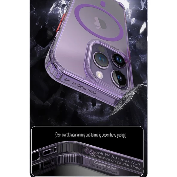 Tfy Store iPhone 15 Pro Max Uyumlu Joko Magsafe Lens ve Darbe korumalı Kılıf - 3