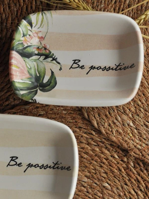 M'art Home Palmiye 2 li Mini Sunum Tabağı 10x14 cm - 2