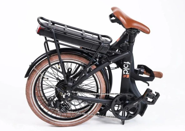 Alba Fold E Std Katlanır Elektrikli Bisiklet LCD Gösterge 36V 7,8Ah Batarya V-Fren Siyah - Resim 3