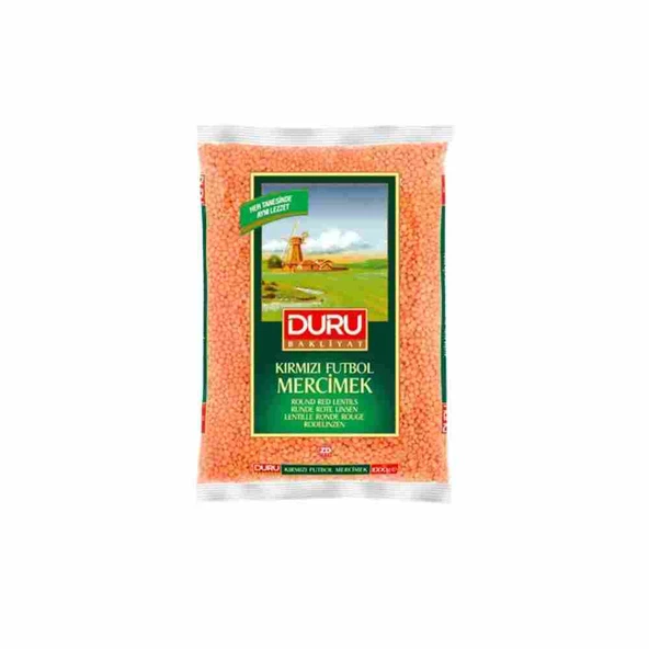 Duru Kırmızı Futbol Mercimek 1 Kg