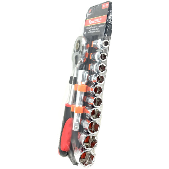 Lokma Takımı Soket Seti Cırcır Kollu 1/2" inç Uzatmalı 12 Parça - 2
