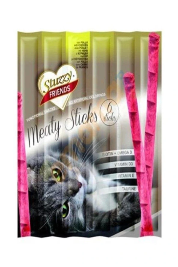 Stuzzy Friends Tavuk Etli Sticks Kedi Ödülü 6 X 5 GR