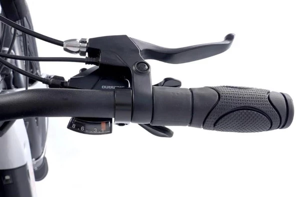 Alba Fold X Premium Katlanır Elektrikli Bisiklet Gümüş LCD Gösterge 12.8Ah Batarya, HD Fren - Resim 4