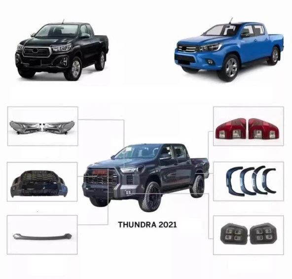 Toyota Hilux 2016-2019 Uyumlu Tundra Body-Kit (Far, Stop, Sis Dahil)