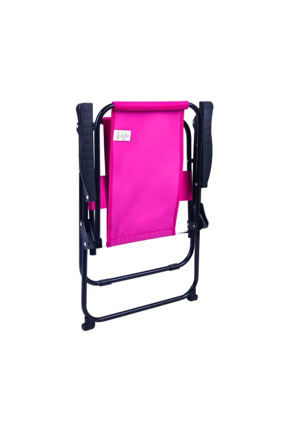 EXENT 2 Adet 2-6 Yaş LÜX Çocuk Piknik Sandalyesi-Mini Kamp Sandalyesi-Kırmızı-Pembe - Resim 4