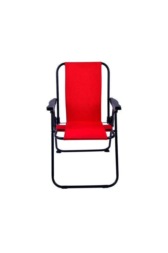 EXENT 2 Adet 2-6 Yaş LÜX Çocuk Piknik Sandalyesi-Mini Kamp Sandalyesi-Kırmızı - Resim 2