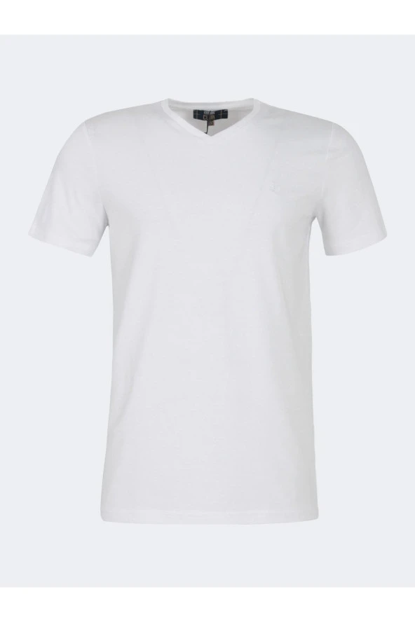 Fenerbahçe Orijinal Erkek Club Nakış Beyaz T-Shirt