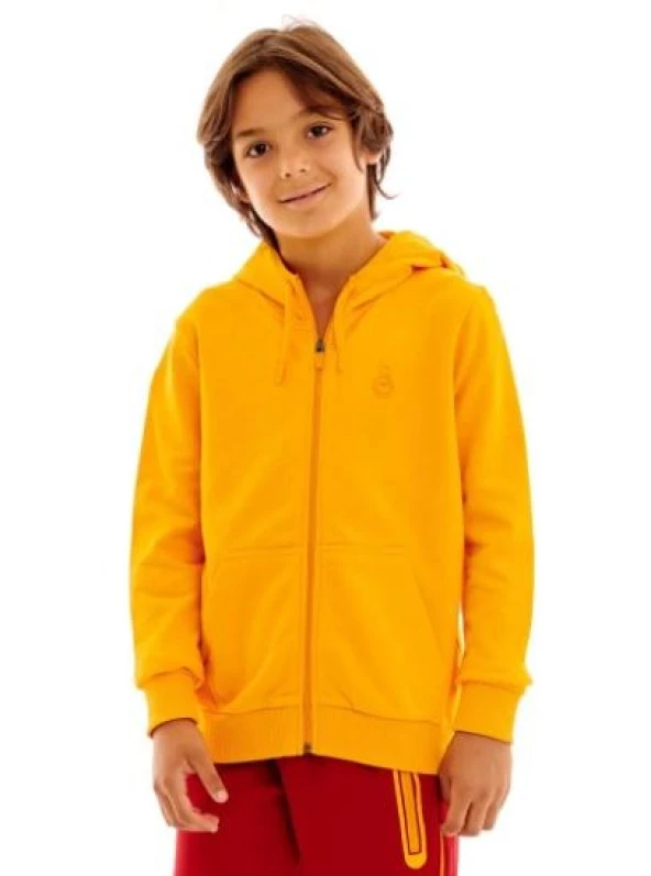 Galatasaray Orijinal Sarı Kapüşonlu Çocuk Sweat