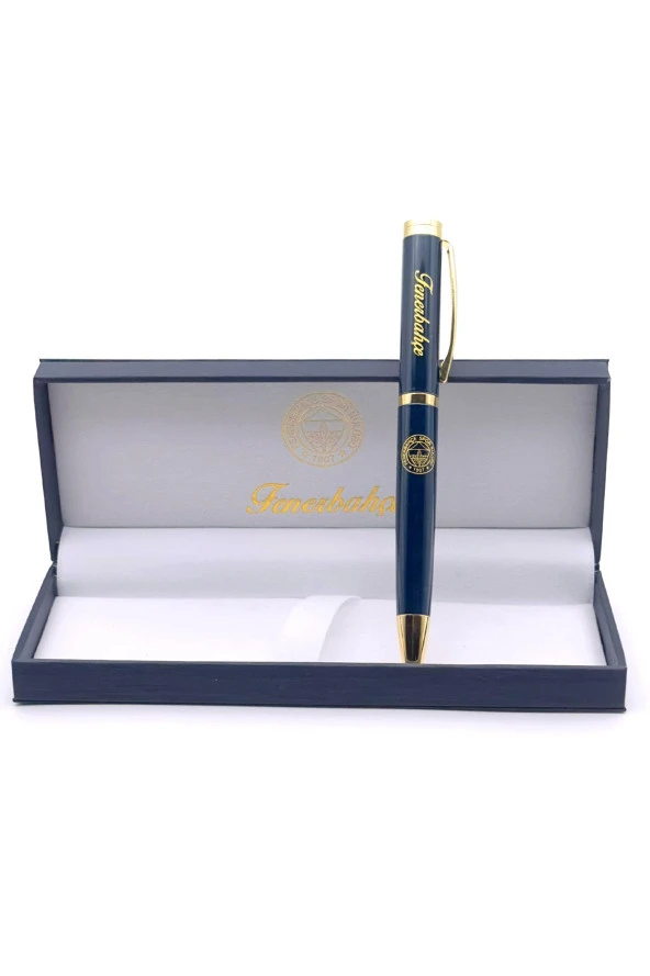 Fenerbahçe Orijinal Lisanslı Vip Kutulu Tükenmez Kalem Özel Ahşap Kutulu - 4