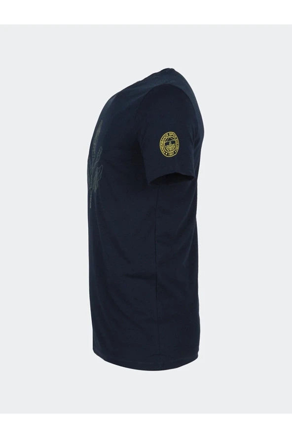 Fenerbahçe Orijinal Sıfır Yaka Lacivert T-Shirt - Resim 3