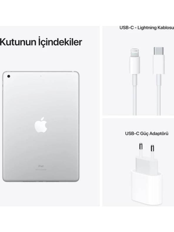 Apple iPad 9. Nesil 64GB 10.2" WiFi Tablet - MK2K3TU/A Uzay Grisi