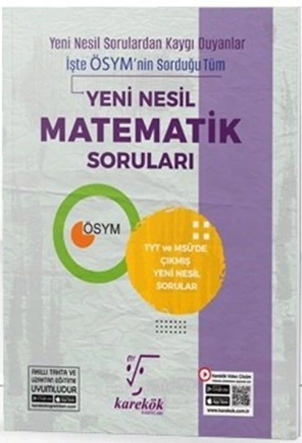 Yeni Nesil Matematik Soruları Soru Bankası Karekök Yayınları