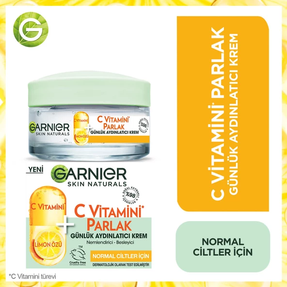 Garnier C Vitamini Parlak Günlük Aydınlatıcı Nemlendirici Krem 50ml