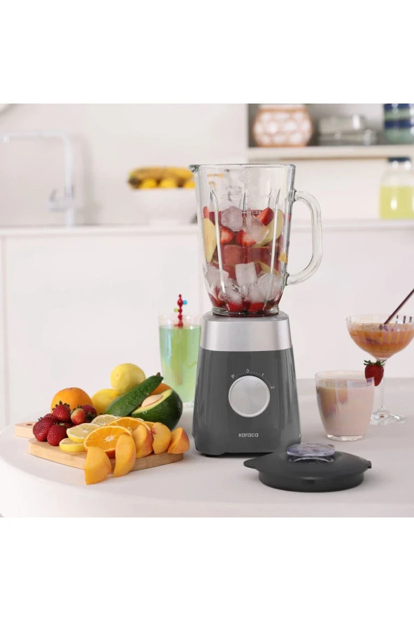 Karaca Buz Kırma Özellikli, 1,5 Lt CAM Hazneli Smoothie Blender , 1000W Güçlü Motor