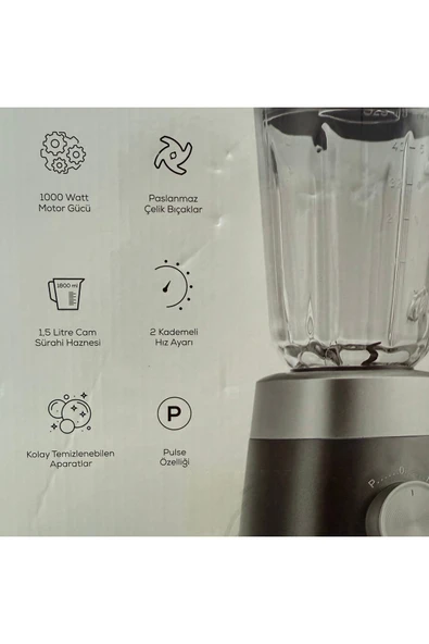 Karaca Multiblend Smoothie Blender Krem 1000W -Paslanmaz Çelik Bıçaklar -2 Yıl Garanti - 4