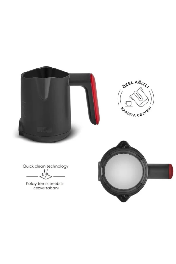 Karaca Hatır Barista Cappuccino ve Türk Kahve Makinesi İmperial Red - 6