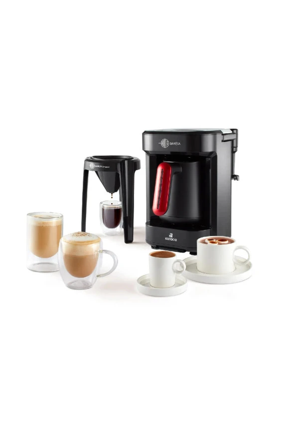Karaca Hatır Barista Cappuccino ve Türk Kahve Makinesi İmperial Red
