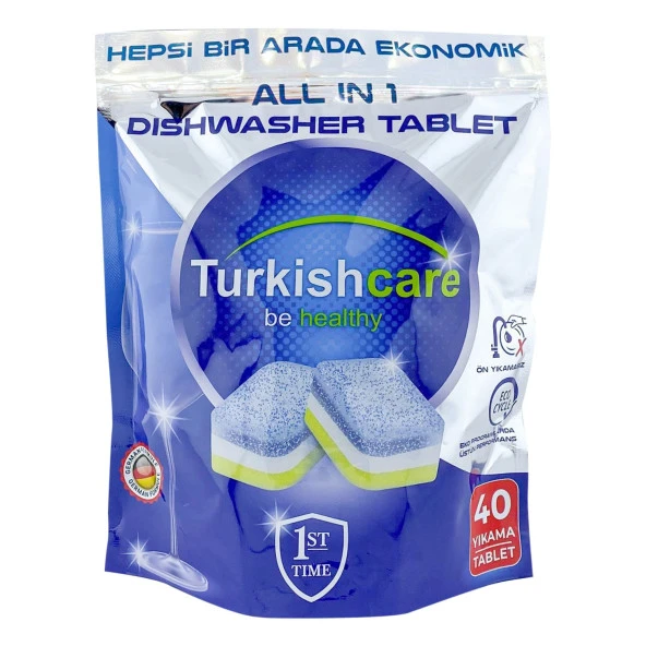 Turkishcare Hepsi 1 Arada 40 lı Bulaşık Makinası Tableti x 24 Paket (960 Tablet) - 3