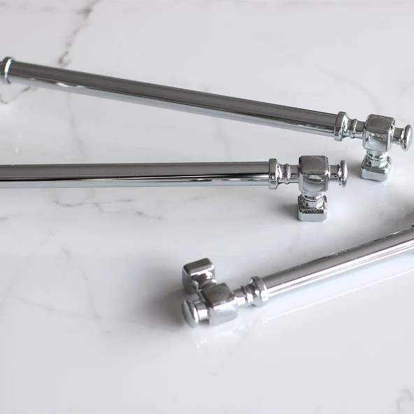 Talas Krom Düz Metal Kulp Kulpu 224 mm Mobilya Çekmece Mutfak Dolabı Dolap Kulpları Kulbu - 4