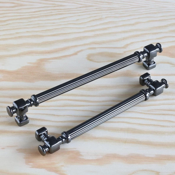 Talas Füme Çizgili Metal Kulp Kulpu 160 mm Mobilya Çekmece Mutfak Dolabı Dolap Kulpları Kulbu - 6