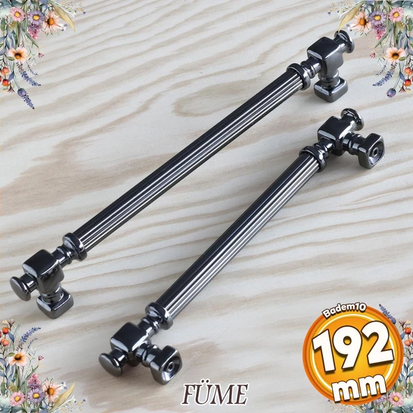 Talas Füme Çizgili Metal Kulp Kulpu 192 mm Mobilya Çekmece Mutfak Dolabı Dolap Kulpları Kulbu