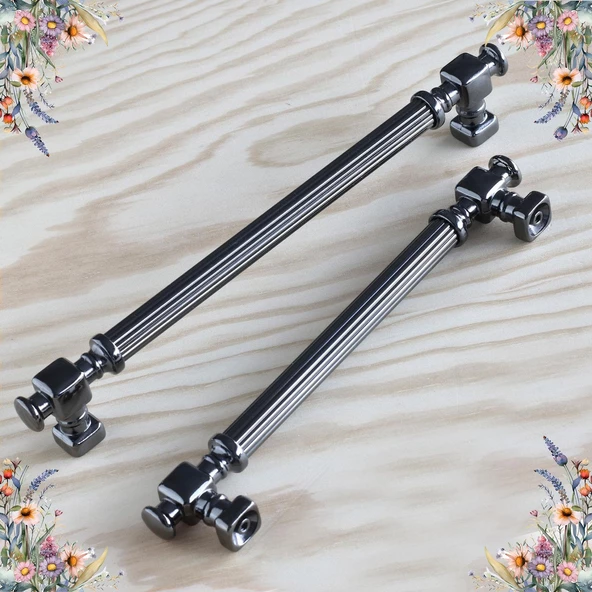 Talas Füme Çizgili Metal Kulp Kulpu 160 mm Mobilya Çekmece Mutfak Dolabı Dolap Kulpları Kulbu - 8