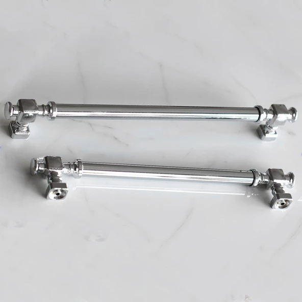 Talas Krom Düz Metal Kulp Kulpu 224 mm Mobilya Çekmece Mutfak Dolabı Dolap Kulpları Kulbu - 5