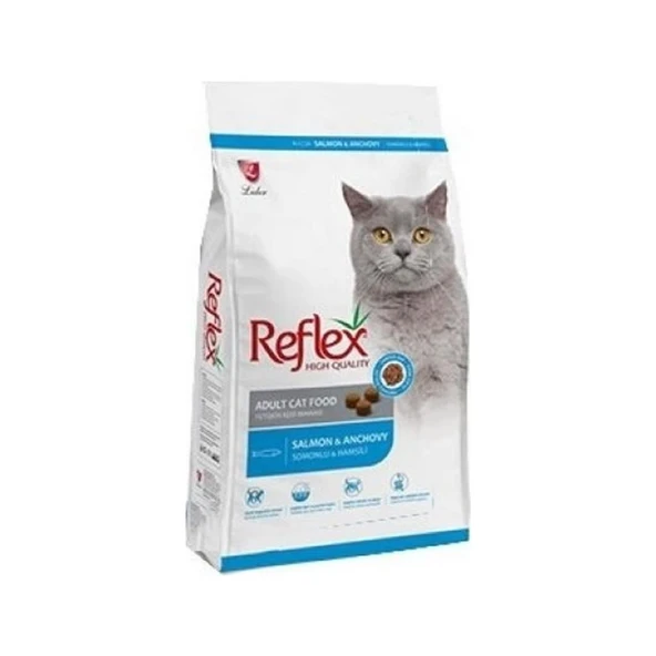 Reflex Somonlu ve Hamsili Yetiskin Kedi Mamasi 15 kg