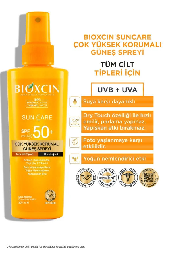 Sun Care Spf 50 Çok Yüksek Korumalı Vücut Güneş Spreyi 200 ml - Kolajen Çok Yüksek Koruma - 3