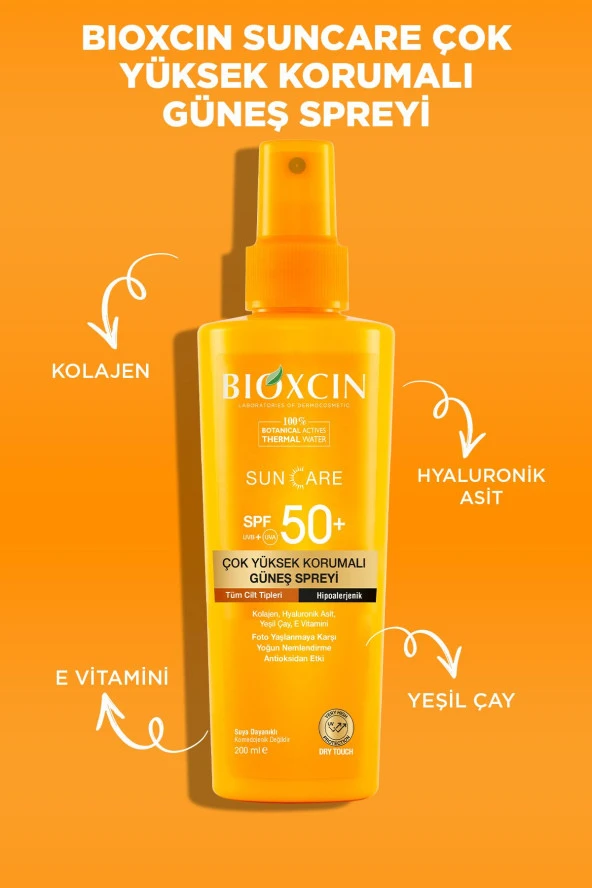 Sun Care Spf 50 Çok Yüksek Korumalı Vücut Güneş Spreyi 200 ml - Kolajen Çok Yüksek Koruma - 5
