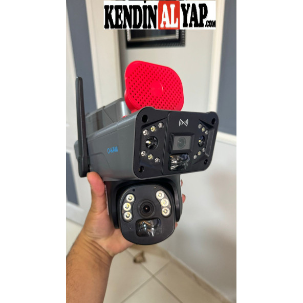 Sim Kartlı Solar 4G Güneş Enerjili Dual Lens Güneş Panelli Akıllı Güvenlik Kamerası + 64gb Sd Kart - 3