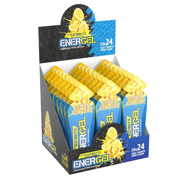 Torq Nutrition ENERGEL Electrolyte - Enerji ve Performans Jeli 50 Gr 24 Adet - Limon