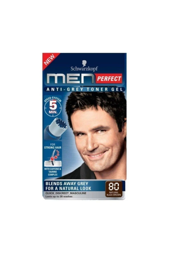 Schwarzkopf Men Beyaz Renk Kırıcı Saç Boyası 80 Siyah Kahve