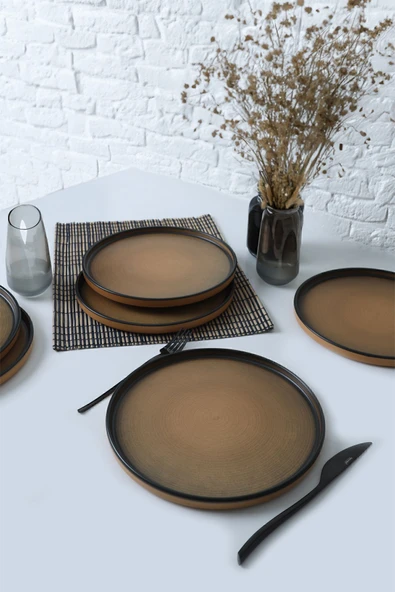 Keramika Keraart Vintage Stackable Servis Tabağı 27 Cm 6 Adet 21782 - 2