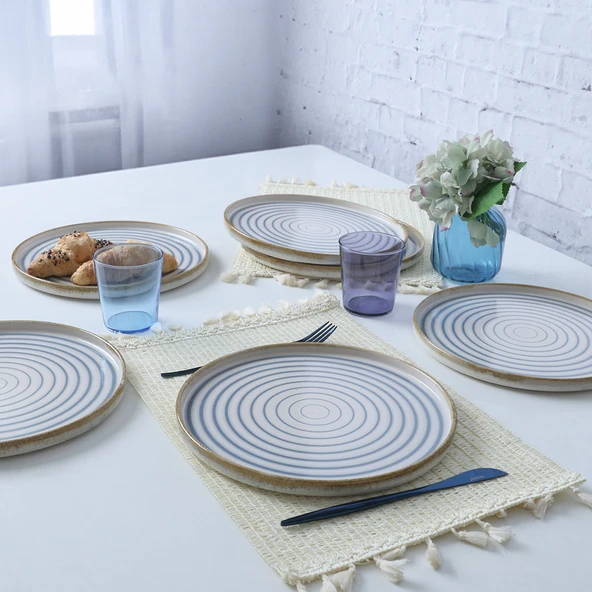 Keramika Keraart Ocean Breeze Stackable Servis Tabağı 27 Cm 6 Adet 21733 - 8