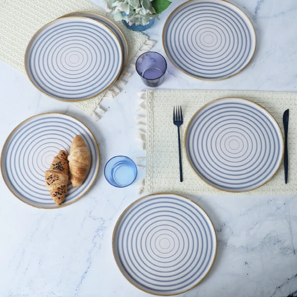 Keramika Keraart Ocean Breeze Stackable Servis Tabağı 27 Cm 6 Adet 21733 - 4