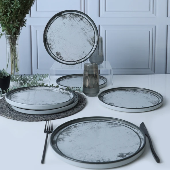 Keramika Keraart Vintage Mist Stackable Servis Tabağı 27 Cm 6 Adet 21778