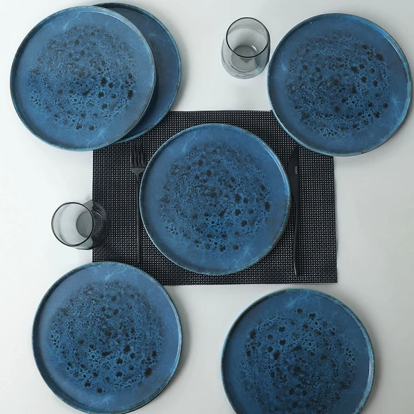 Keramika Keraart Ocean Vista Stackable Servis Tabağı 27 Cm 6 Adet 21777 - 3