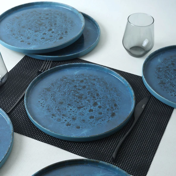 Keramika Keraart Ocean Vista Stackable Servis Tabağı 27 Cm 6 Adet 21777 - 5