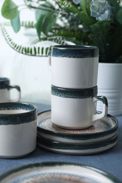 Keramika Keraart Hydra Stackable Çay Takımı 12 Parça 6 Kişilik 21279 - 4