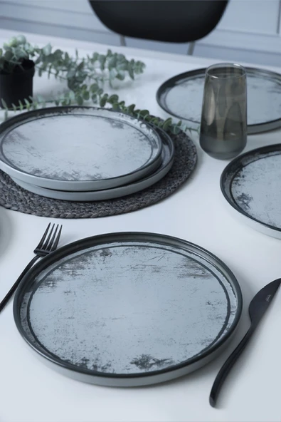 Keramika Keraart Vintage Mist Stackable Servis Tabağı 27 Cm 6 Adet 21778