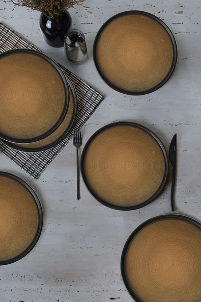 Keramika Keraart Vintage Stackable Servis Tabağı 27 Cm 6 Adet 21782 - 3