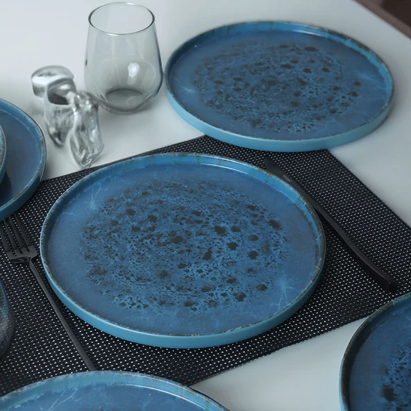 Keramika Keraart Ocean Vista Stackable Servis Tabağı 27 Cm 6 Adet 21777 - 4