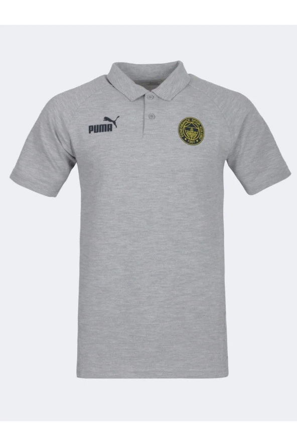 Fenerbahçe Orijinal Puma Gri Polo Yaka Hoca T-Shirt