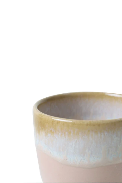 Keramika Shizen Pudra Latte Kupa 8 Cm 6 Adet Q38 - Resim 6