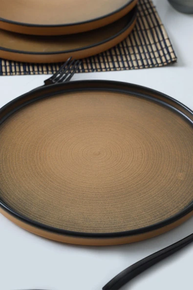 Keramika Keraart Vintage Stackable Servis Tabağı 27 Cm 6 Adet 21782 - 5